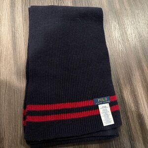 Polo by Ralph Lauren Black and Red Scarf